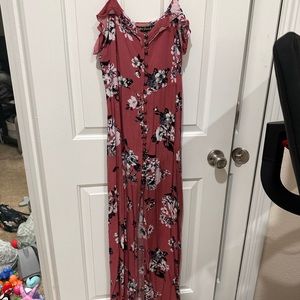 Floral Button Down Maxi Dress